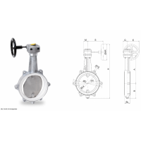 WAREX Valve 應用液體、氣體和磨蝕性散裝材料環(huán)境的蝶閥 DKZ 103 H