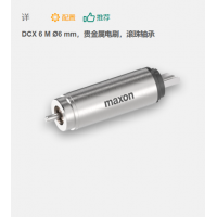 maxon 有刷直流電機 DCX 6 M ?6 mm，貴金屬電刷，滾珠軸承