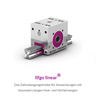 LEANTECHNIK 齒條齒輪箱lifgo?系列，有三種尺寸可供選擇
